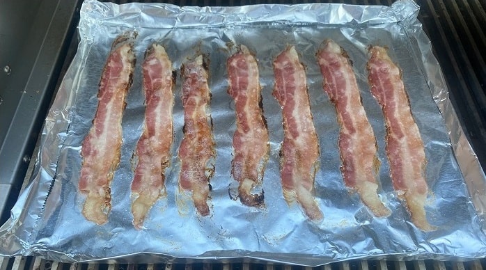 Cooking Bacon on a Grill with Aluminum Foil