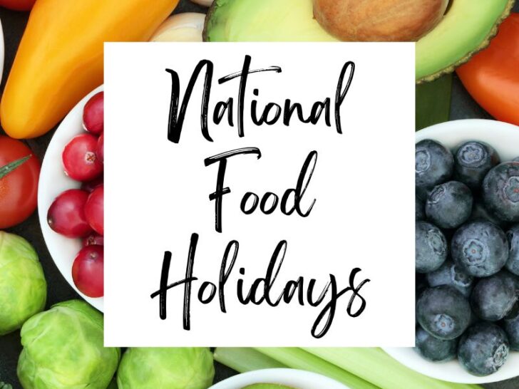 National Food Holidays: The Big List Pin