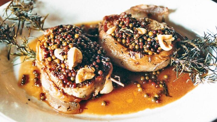 Pan-Seared Pork Chops with Green Peppercorn Sauce Recipe