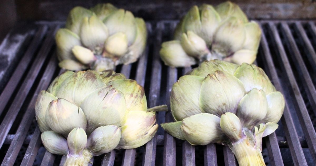 Grilled Artichokes With Lemon Garlic Sauce • The Wicked Noodle