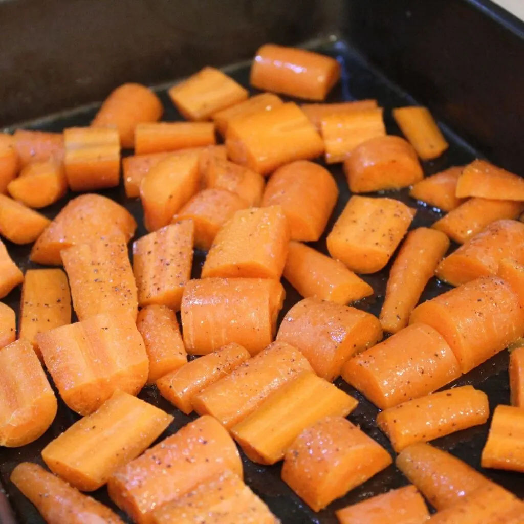 Glazed Carrots Before Roasting