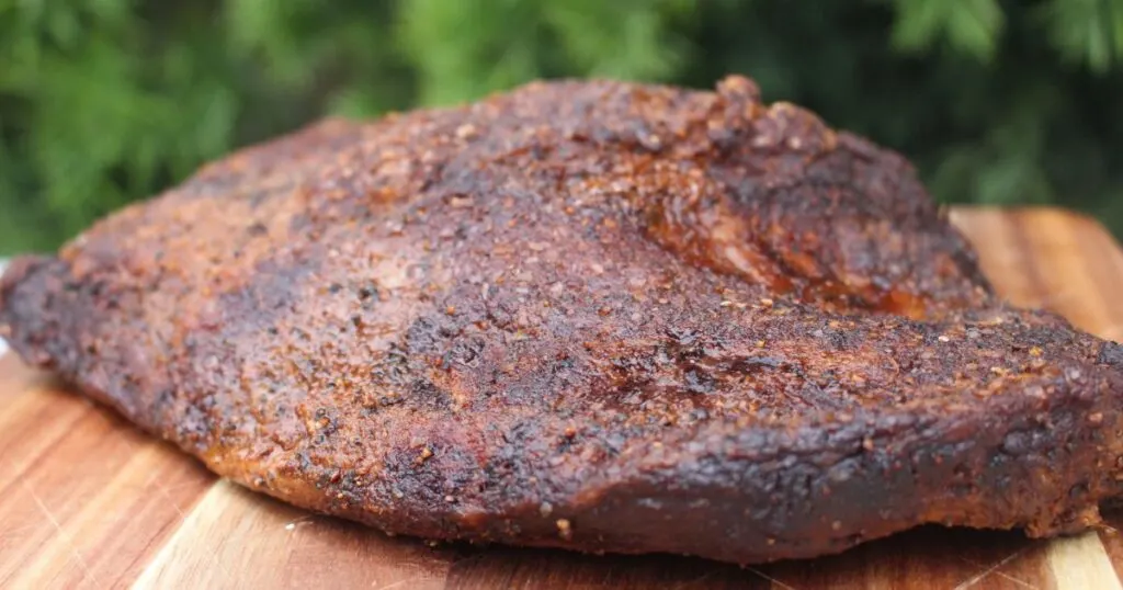 Whole Smoked Brisket with bark