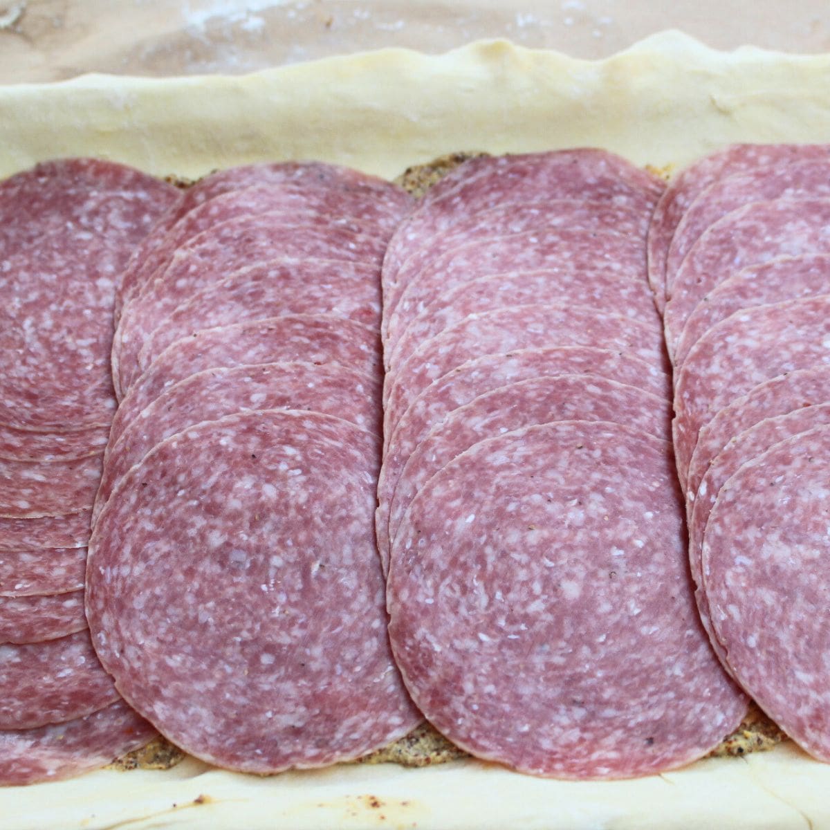 Salami And Cheese Puff Pastry Appetizer • The Wicked Noodle