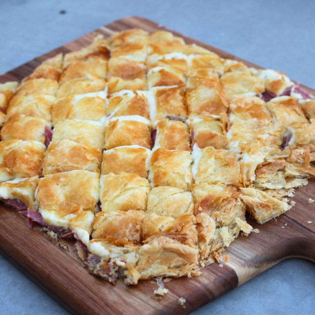 Salami and Cheese Puff Pastry Appetizer