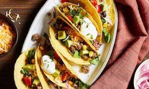 Image for Green Chile Beef Tacos with Black Beans
