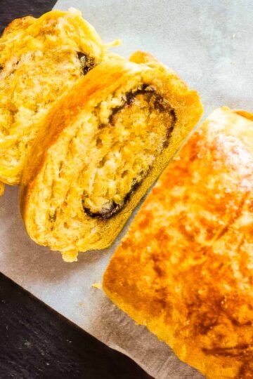 Pumpkin Brioche with Chocolate Swirl