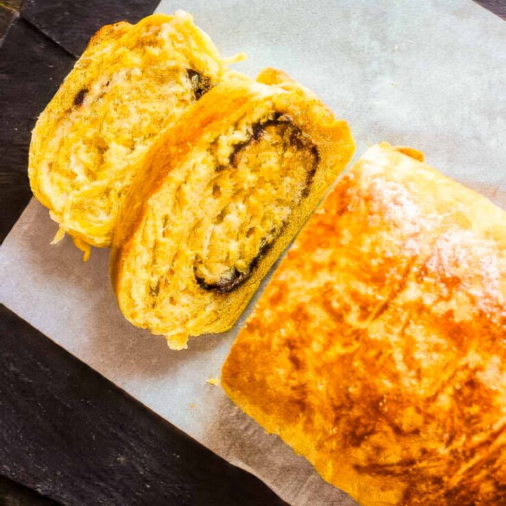 Pumpkin Brioche with Chocolate Swirl