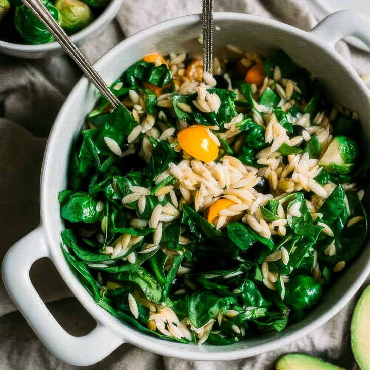 Orzo Spinach Salad